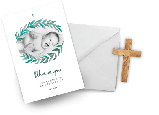 Tarjetas de agradecimiento por el bautizo