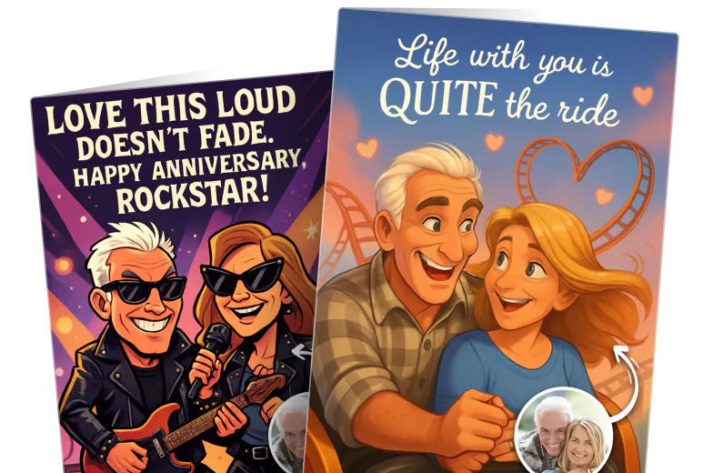 AI anniversary cards